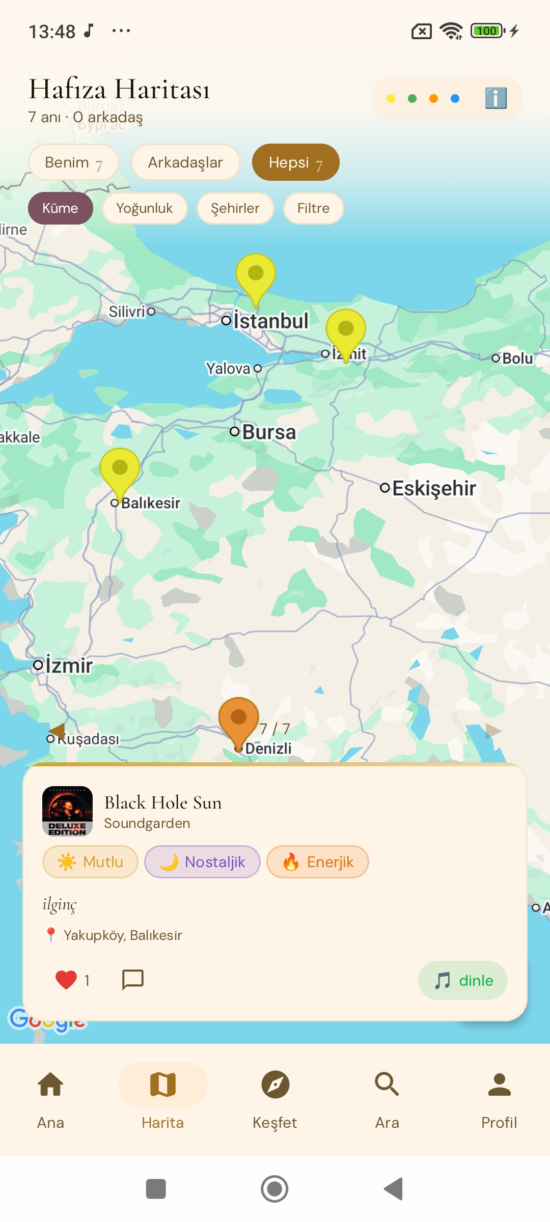 Memory map: your memories across cities