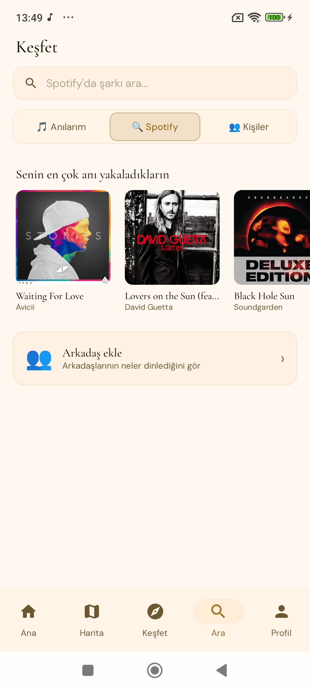 Search: the tracks you've captured most